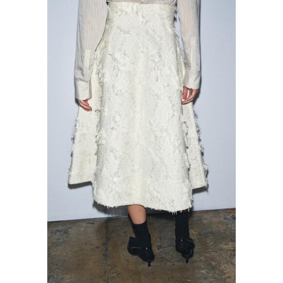 ZARA ZW COLLECTION STRUCTURED MIDI SKIRT - Picture 4 of 7